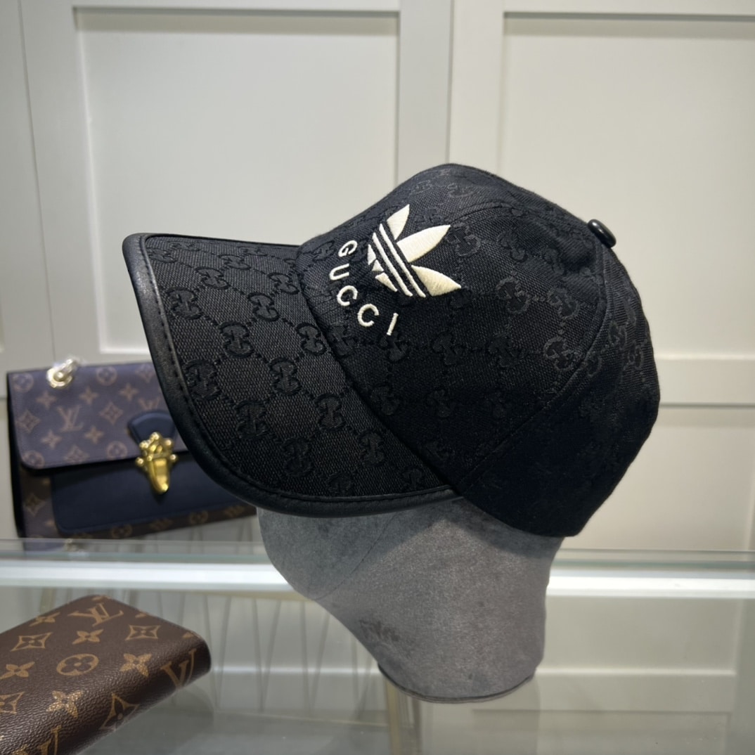 Gucci x Adidas Baseball Hat Black GG Hat