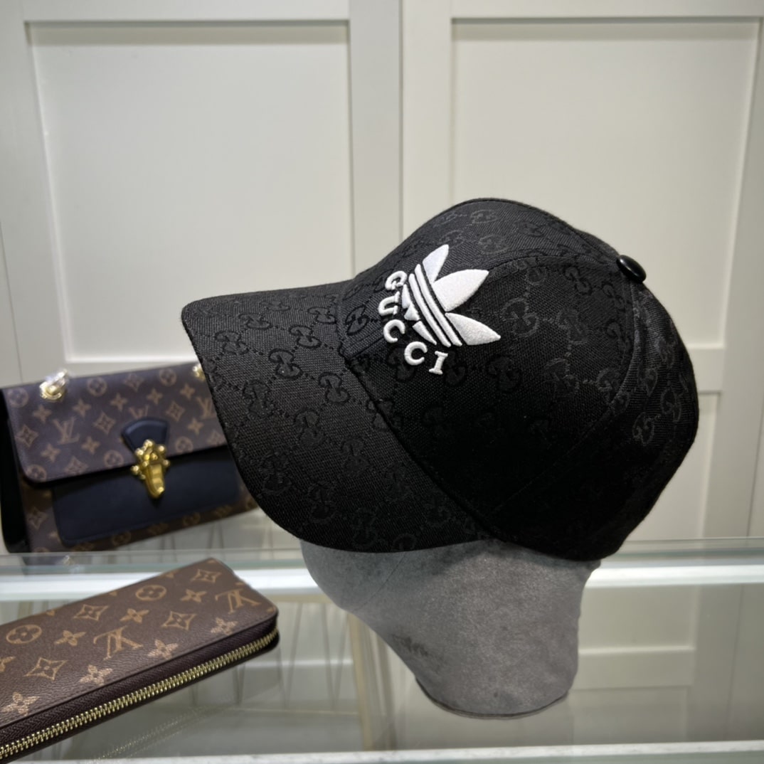 Gucci x Adidas Baseball Hat Black GG Hat