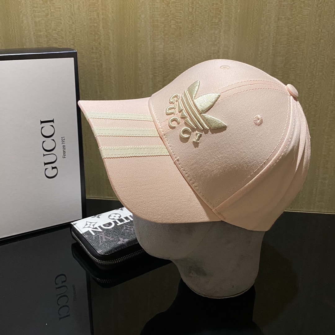 Gucci x Adidas Baseball Hat Pink GG Hat