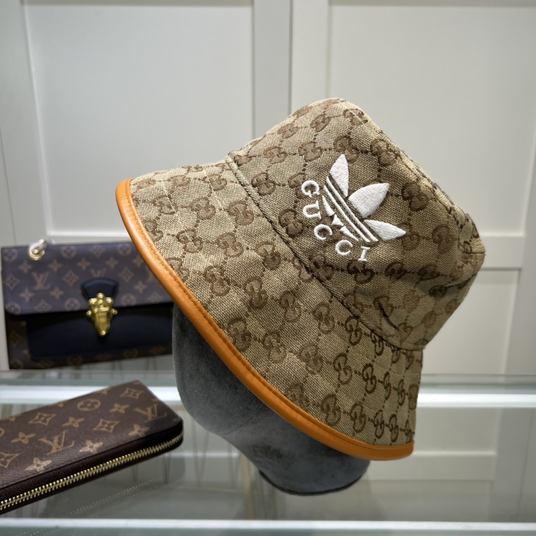 Gucci x Adidas Bucket Hat Beige GG Hat