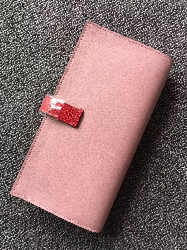 Hermes Bearn Wallet 18cm Pink – Fapert