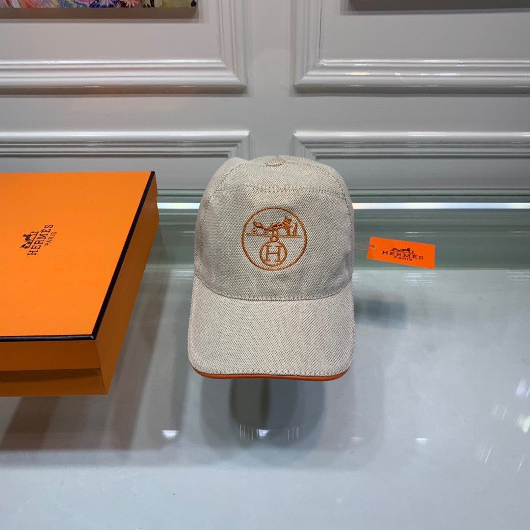 Hermes Davis H Primavera Cap Beige Hermes Cap