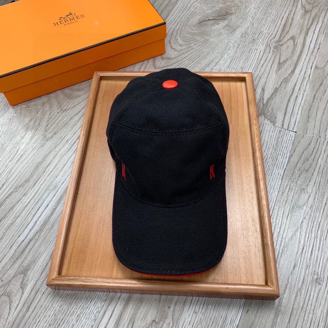 Hermes Davis H Primavera Cap Black Hermes Cap