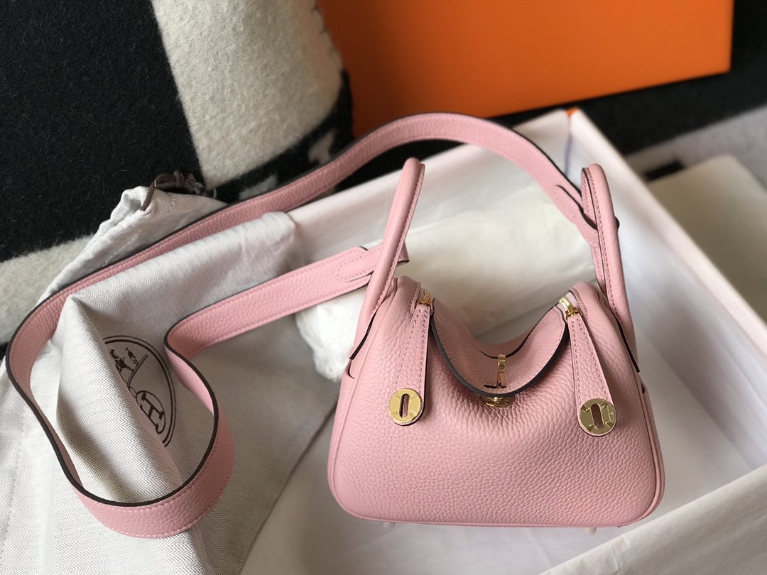 Hermes Mini Lindy 19cm Pink – Fapert