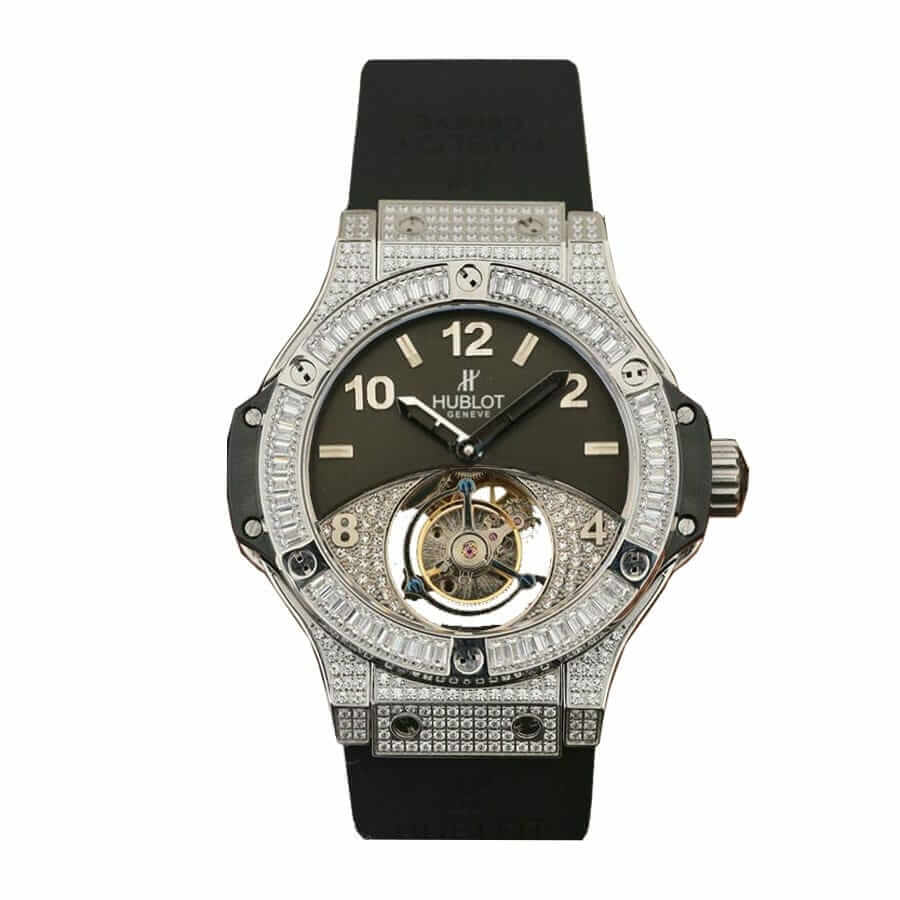 Hublot With Diamonds Black Replica