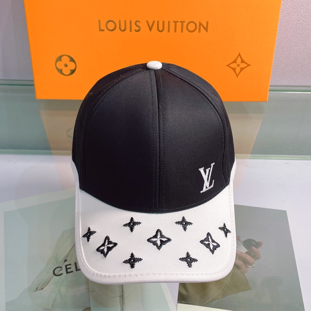 Louis Vuitton Aerogram Cotton Cap In Black