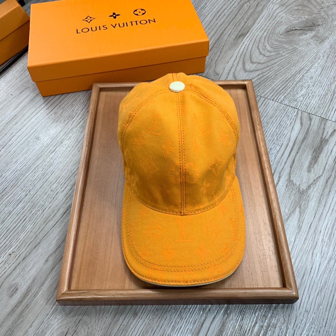 Louis Vuitton Baseball Cap Orange LV Cap