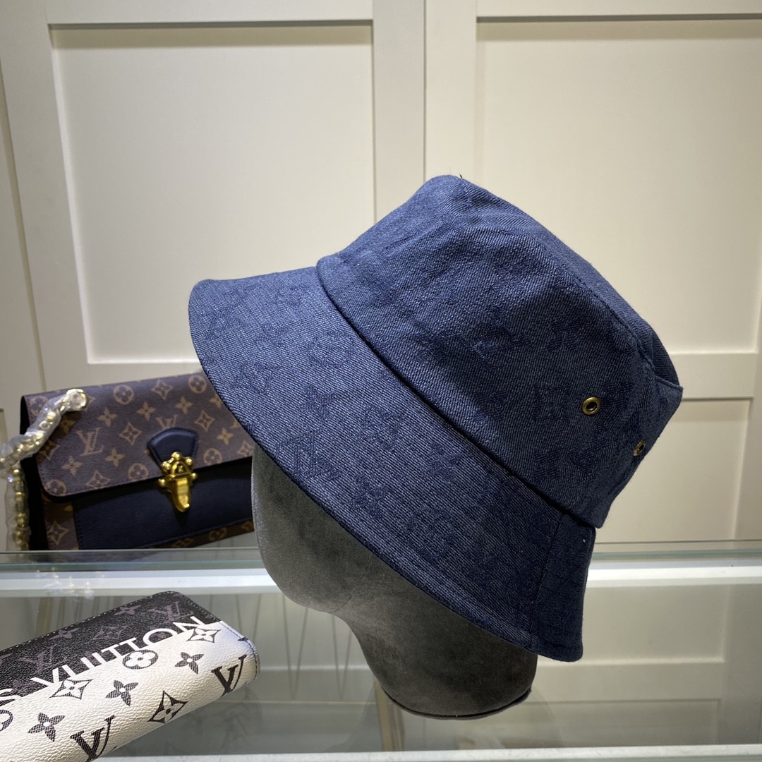 Louis Vuitton Buddy Bucket Hat In Dark Blue