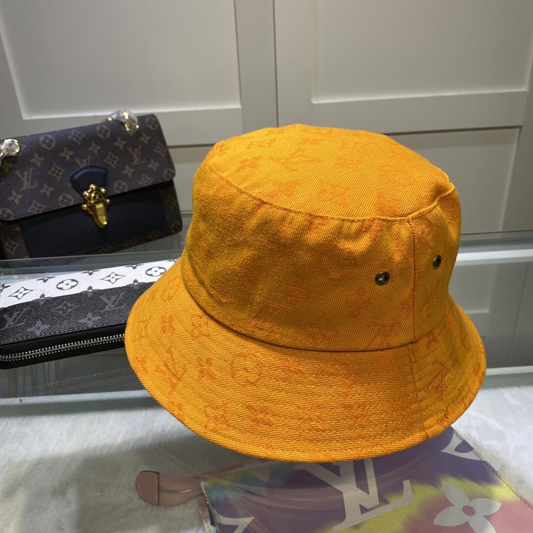 Louis Vuitton Buddy Bucket Hat In Yellow