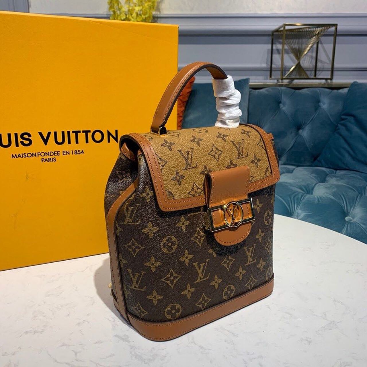 Louis Vuitton Dauphine Backpack PM Monogram and Monogram Reverse Canvas By Nicolas Ghesquiere For Spring-Summer, Women’s Bags 20cm LV M45142 – Fapert