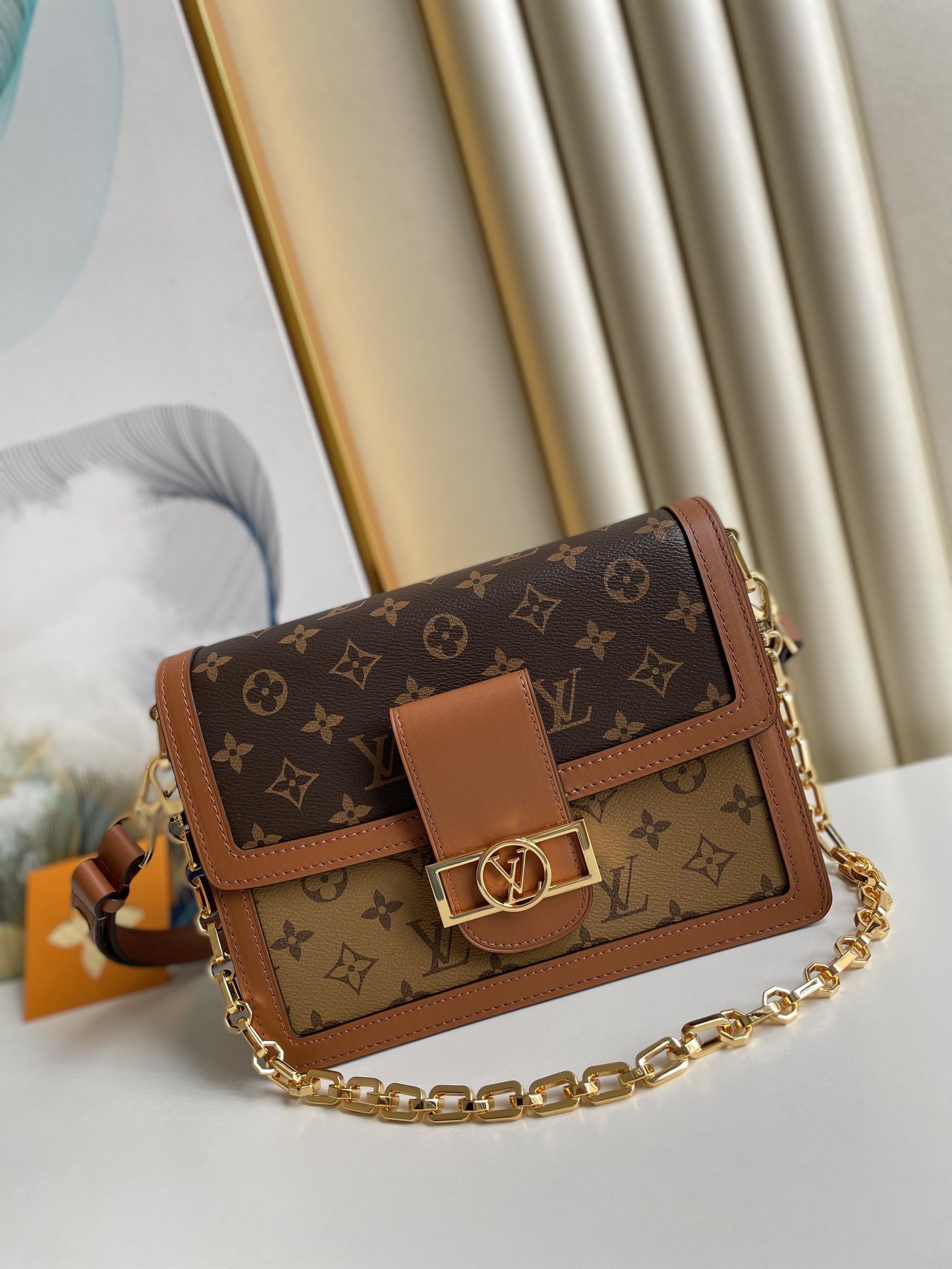 Louis Vuitton Dauphine MM Monogram And Monogram Reverse Canvas By Nicolas Ghesquire For The Cruise Collection, Women’s Handbags, Shoulder Bags 25cm LV M45958 – Fapert