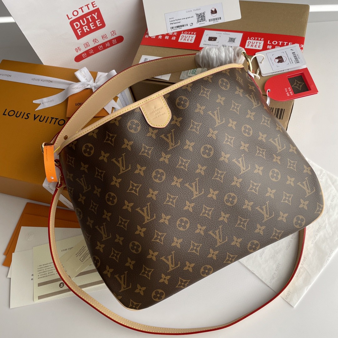 Louis Vuitton Delightful PM Monogram Canvas Natural For Women, Women’s Handbags, Shoulder Bags 33cm LV M40352 – Fapert