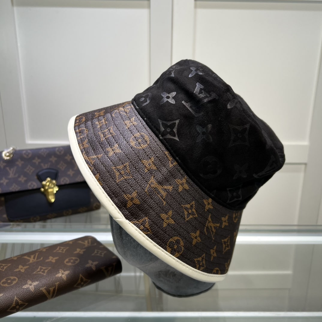 Louis Vuitton Illusion Denim Monogram Bucket Hat Black LV Hat