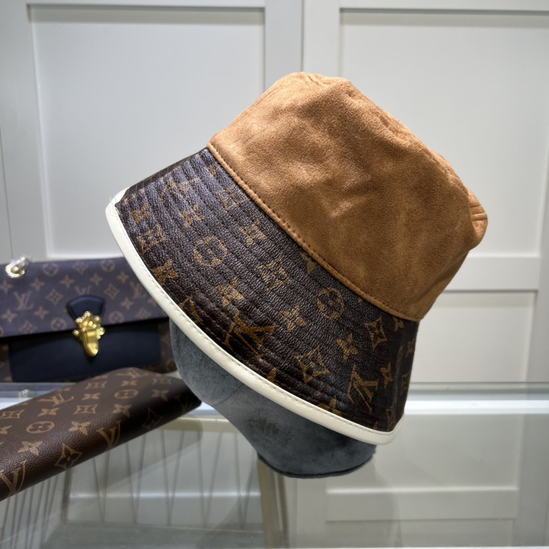 Louis Vuitton Illusion Denim Monogram Bucket Hat Brown LV Hat