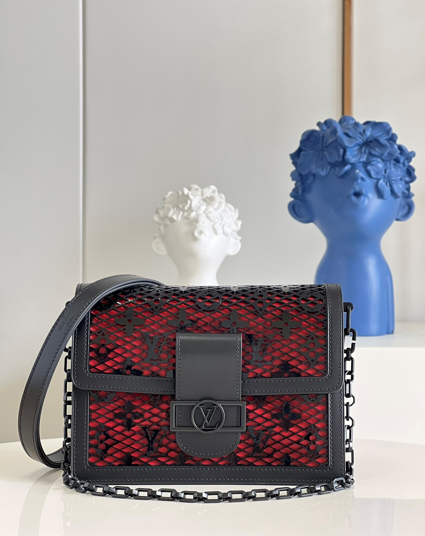 Louis Vuitton Limited Dauphine MM Bags By Nicolas Ghesquire With Monogram Lace Black For Women 25cm LV – Fapert