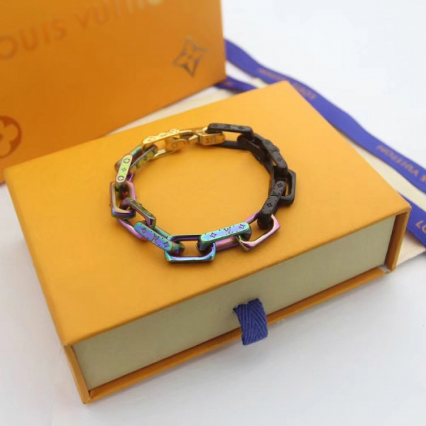 Louis Vuitton Monogram Cuban Link Bracelet Bangle