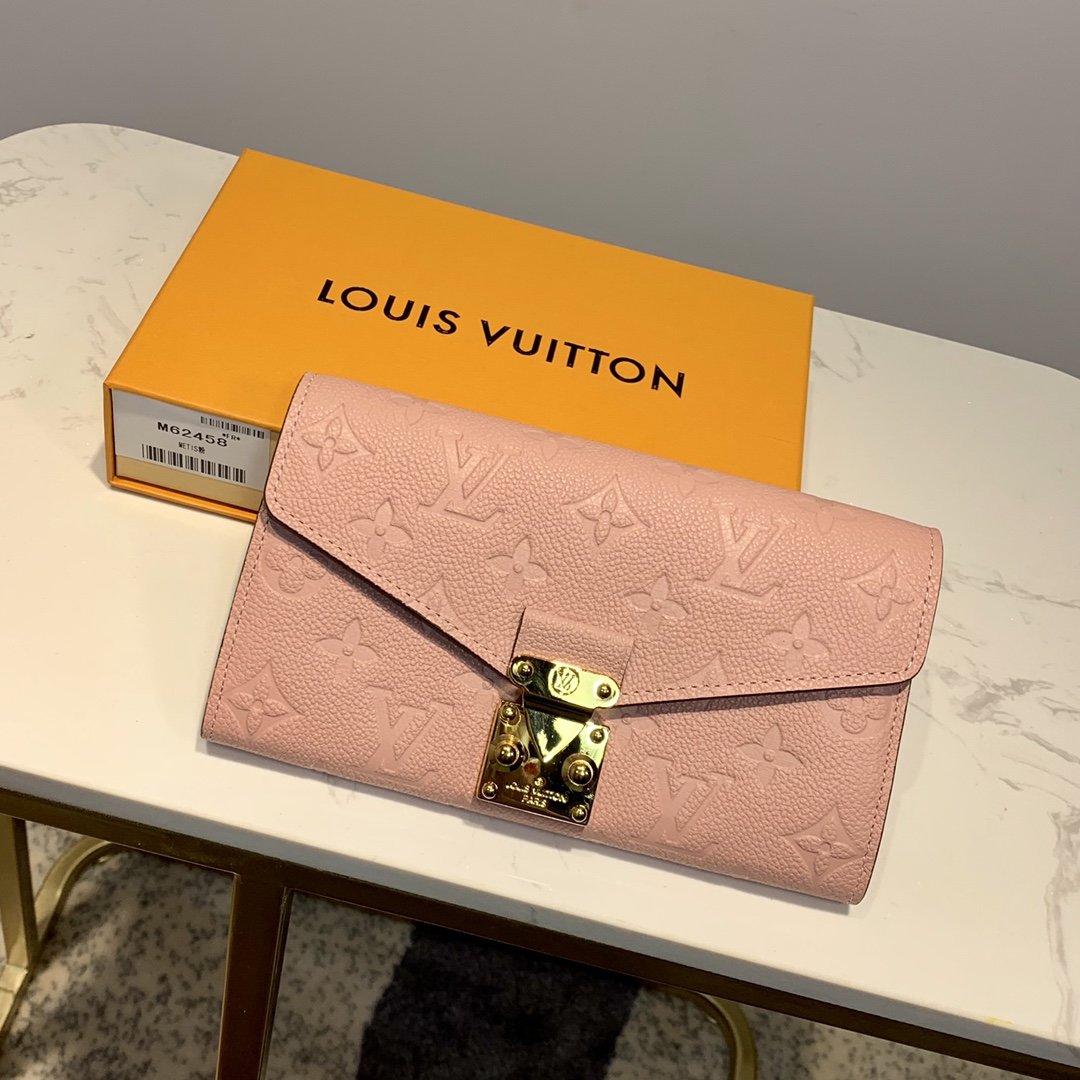 Louis Vuitton Monogram Empreinte Pochette Metis Wallet 19cm Pink – Fapert