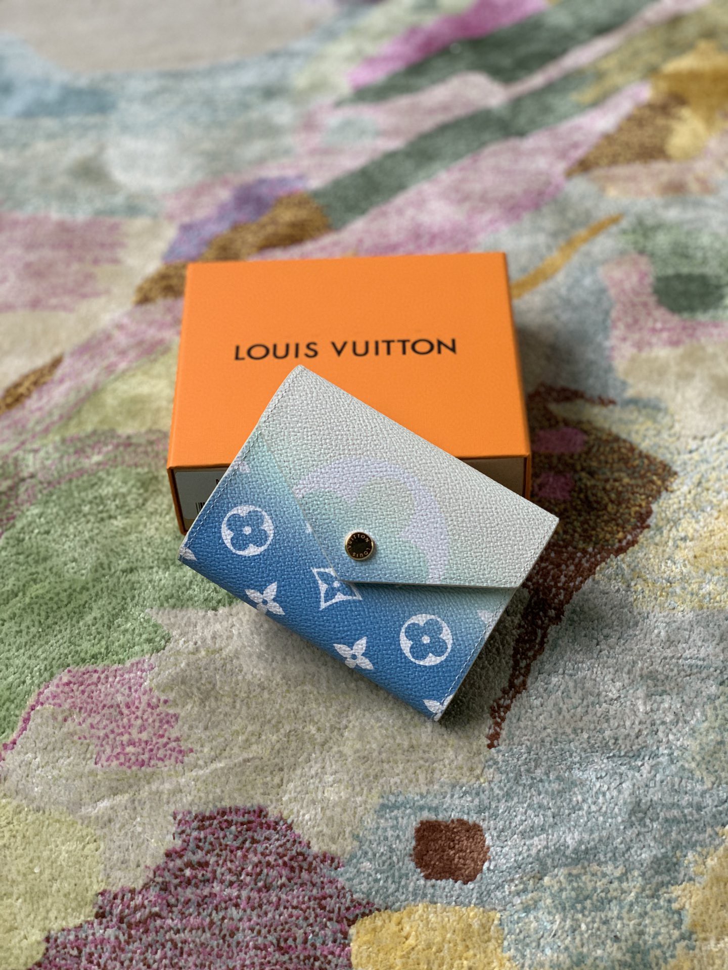 Louis Vuitton Monogram Empreinte Wallet 12cm Blue – Fapert