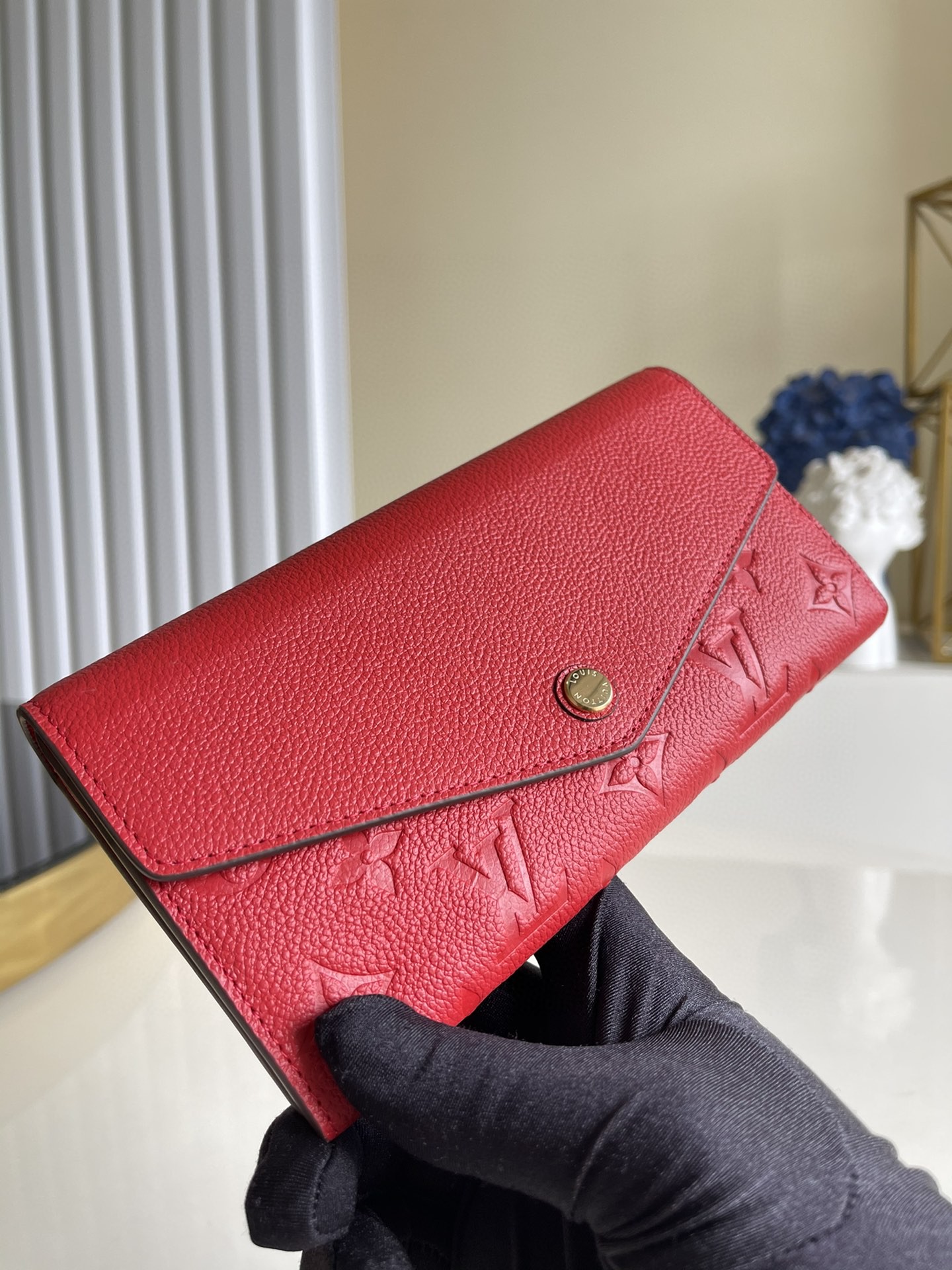 Louis Vuitton Monogram Empreinte Wallet 19cm Red – Fapert