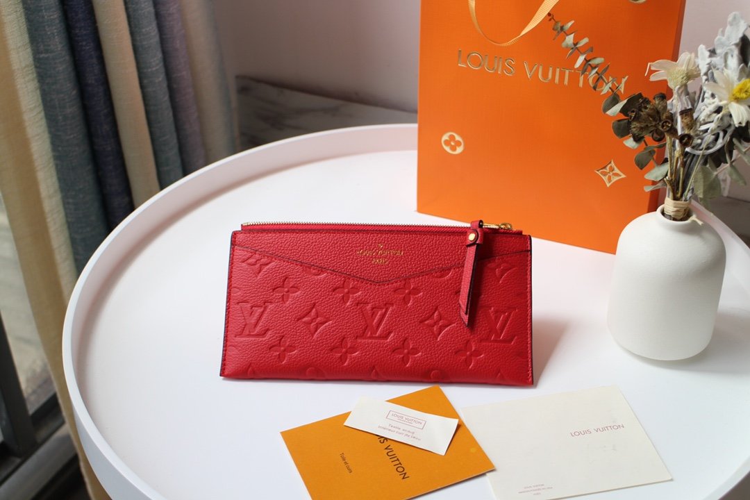 Louis Vuitton Monogram Empreinte Wallet 20cm Red – Fapert