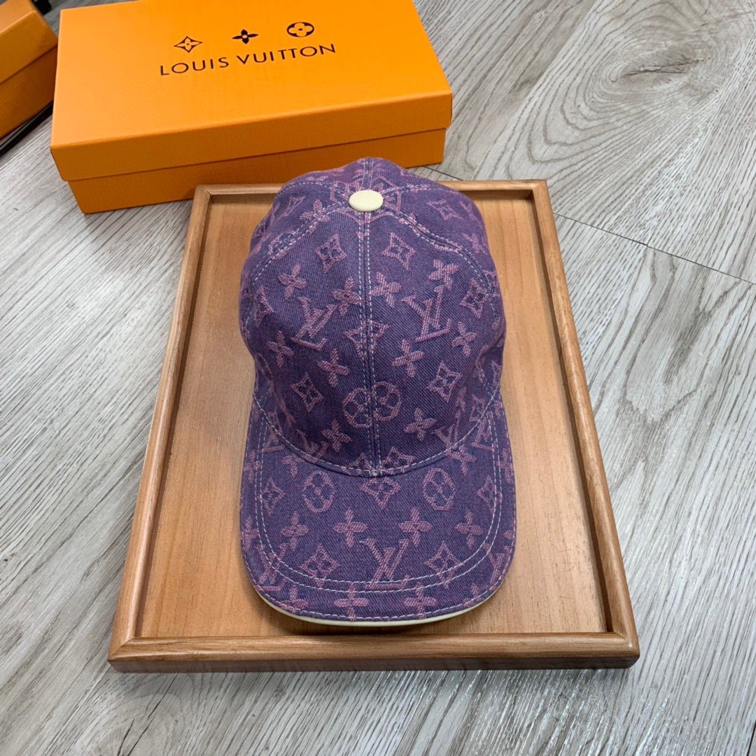 Louis Vuitton Monogram Jacquard Denim Cap Dark Purple LV Cap