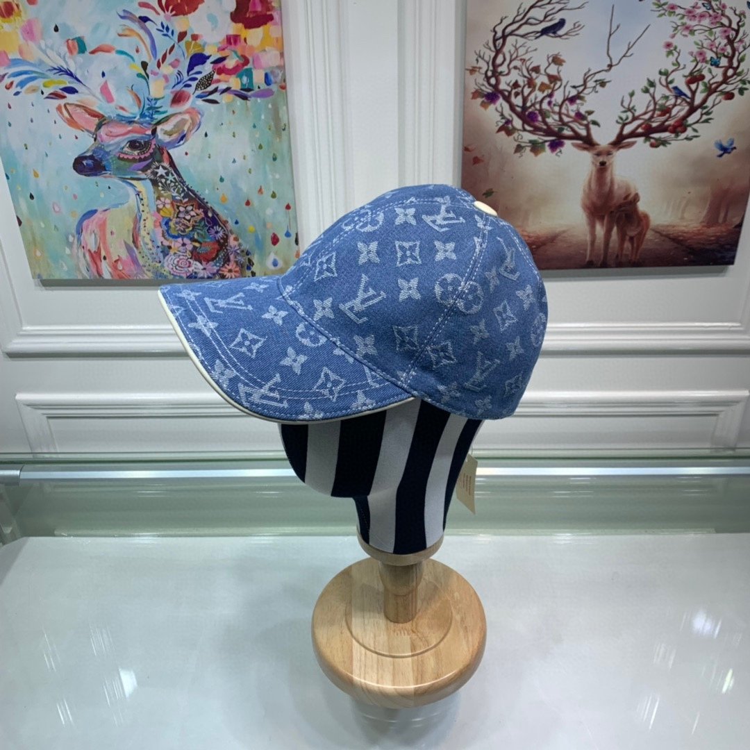 Louis Vuitton Monogram Jacquard Denim Cap Light Blue LV Cap