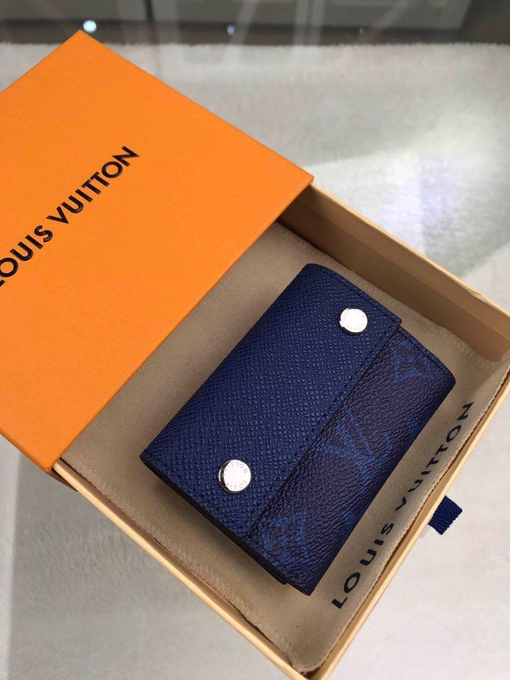 Louis Vuitton Monogram Wallet 10cm Blue – Fapert