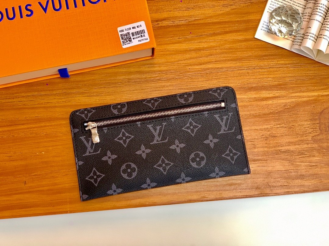 Louis Vuitton Monogram Wallet 20cm Black – Fapert