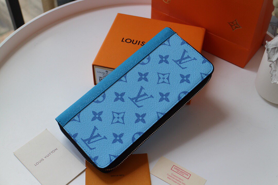 Louis Vuitton Monogram Wallet 20cm Blue – Fapert