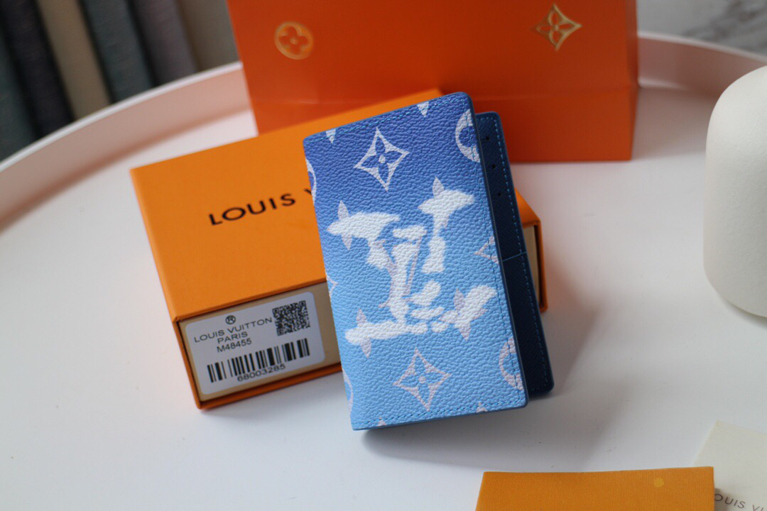 Louis Vuitton Monogram Wallet 8cm Blue – Fapert