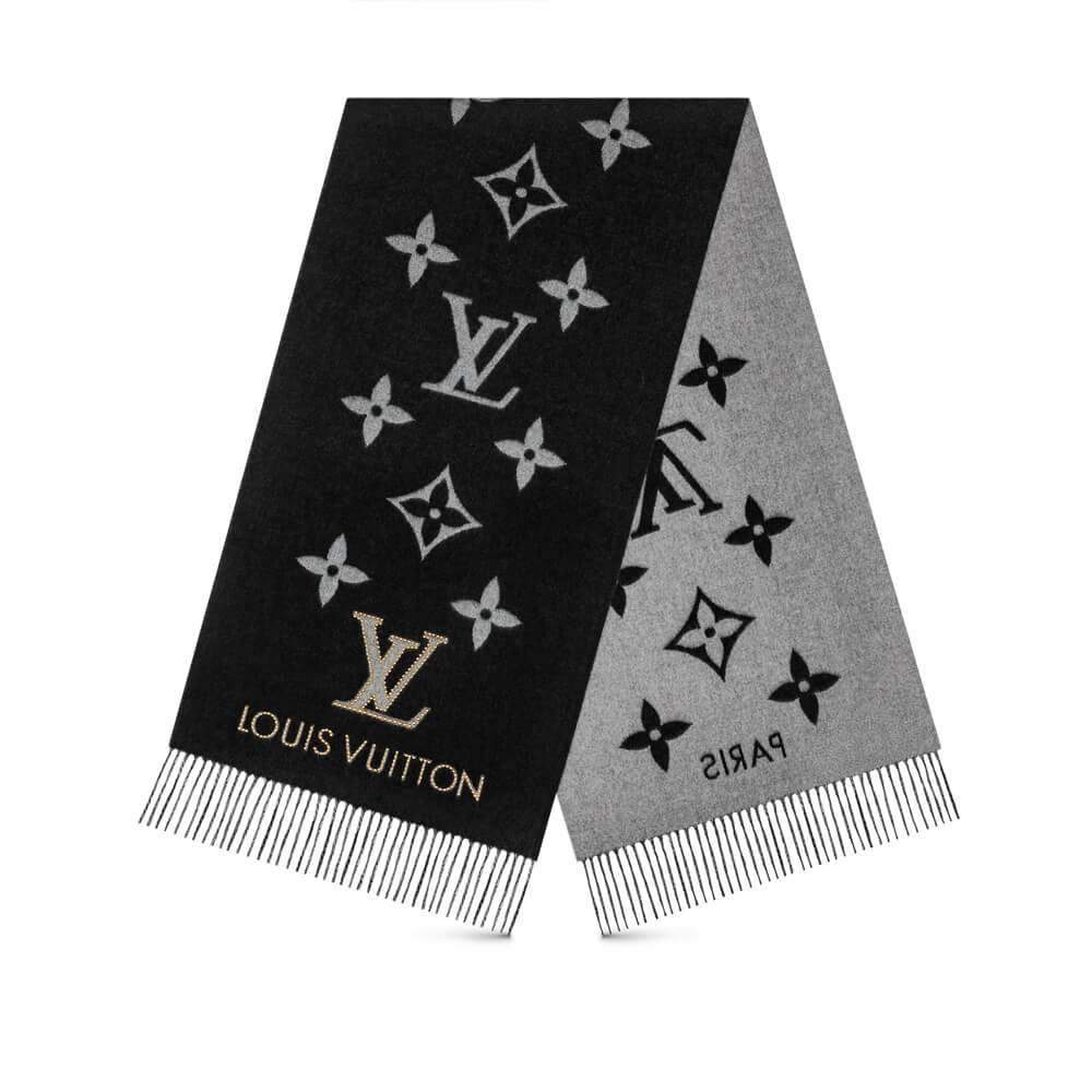 Louis Vuitton Studdy Reykjavik Scarf M71599 Black