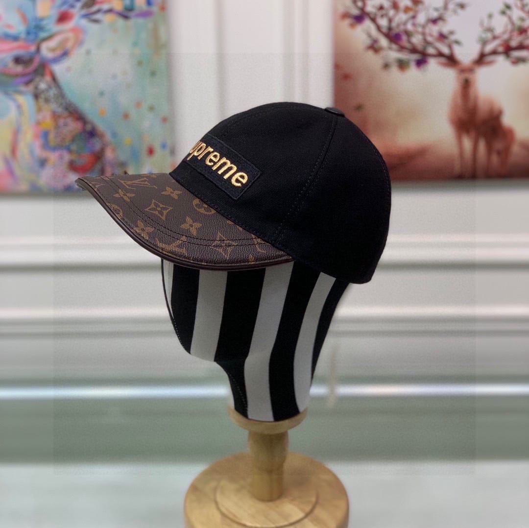 Louis Vuitton Supreme Cap Black LV Cap