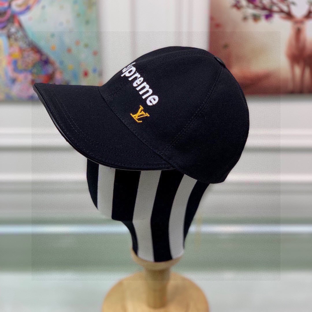 Louis Vuitton Supreme Cap Black LV Cap