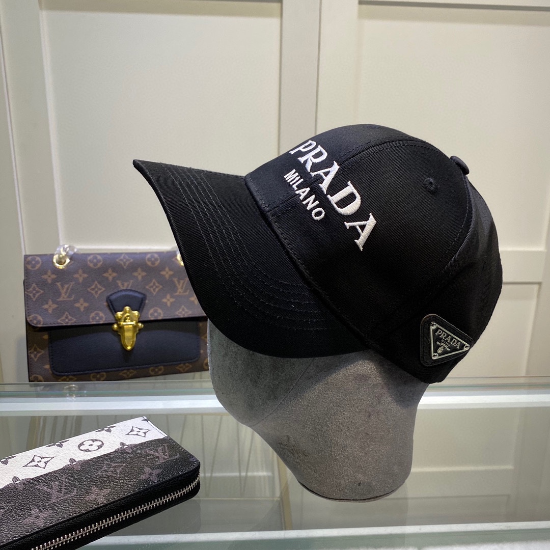 Prada Denim Baseball Cap Black Prada Cap