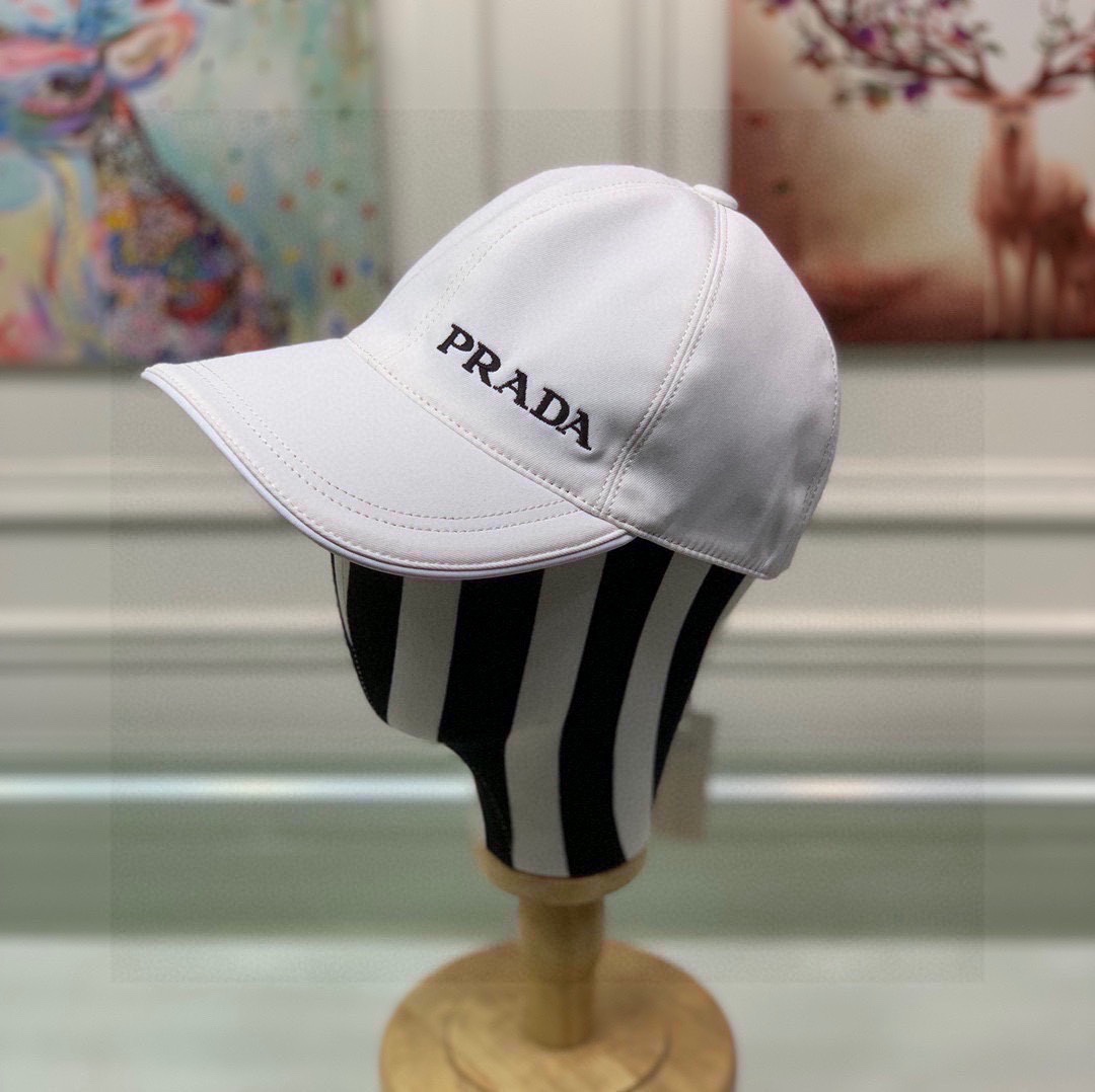 Prada Denim Baseball Cap White Prada Cap