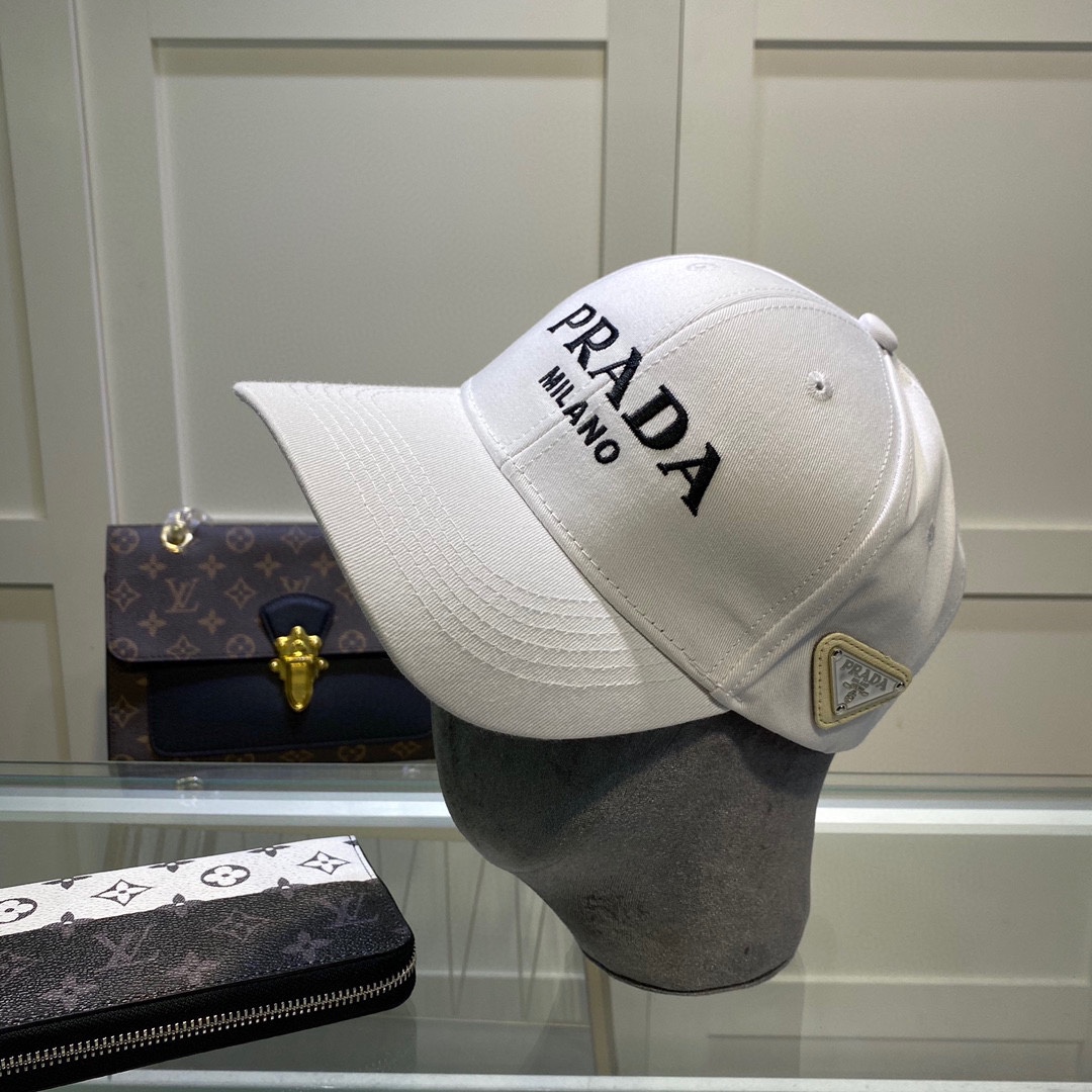 Prada Denim Baseball Cap White Prada Cap