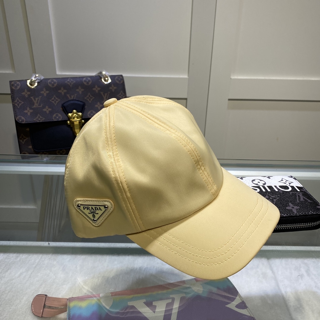 Prada Drill Baseball Cap Beige Prada Cap