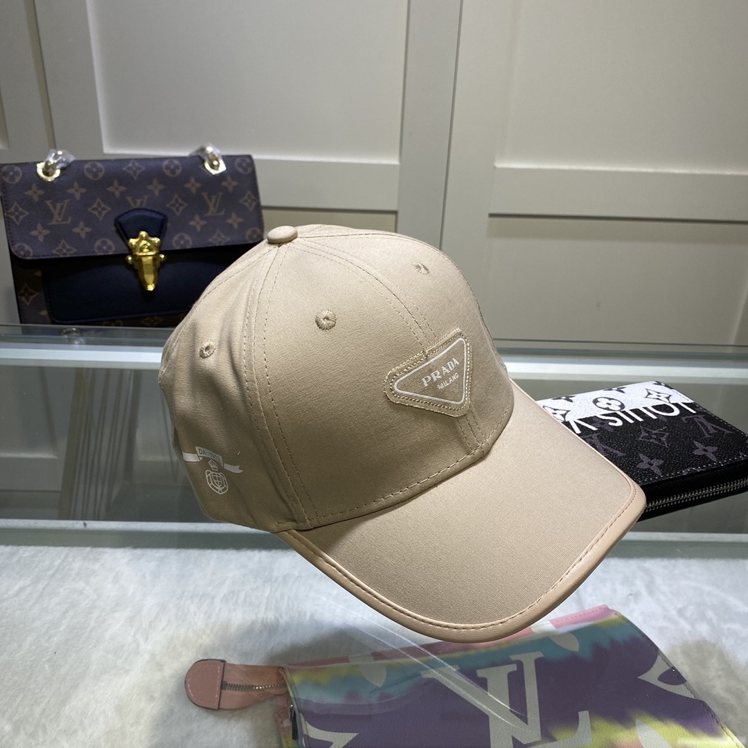 Prada Drill Baseball Cap Beige Prada Cap