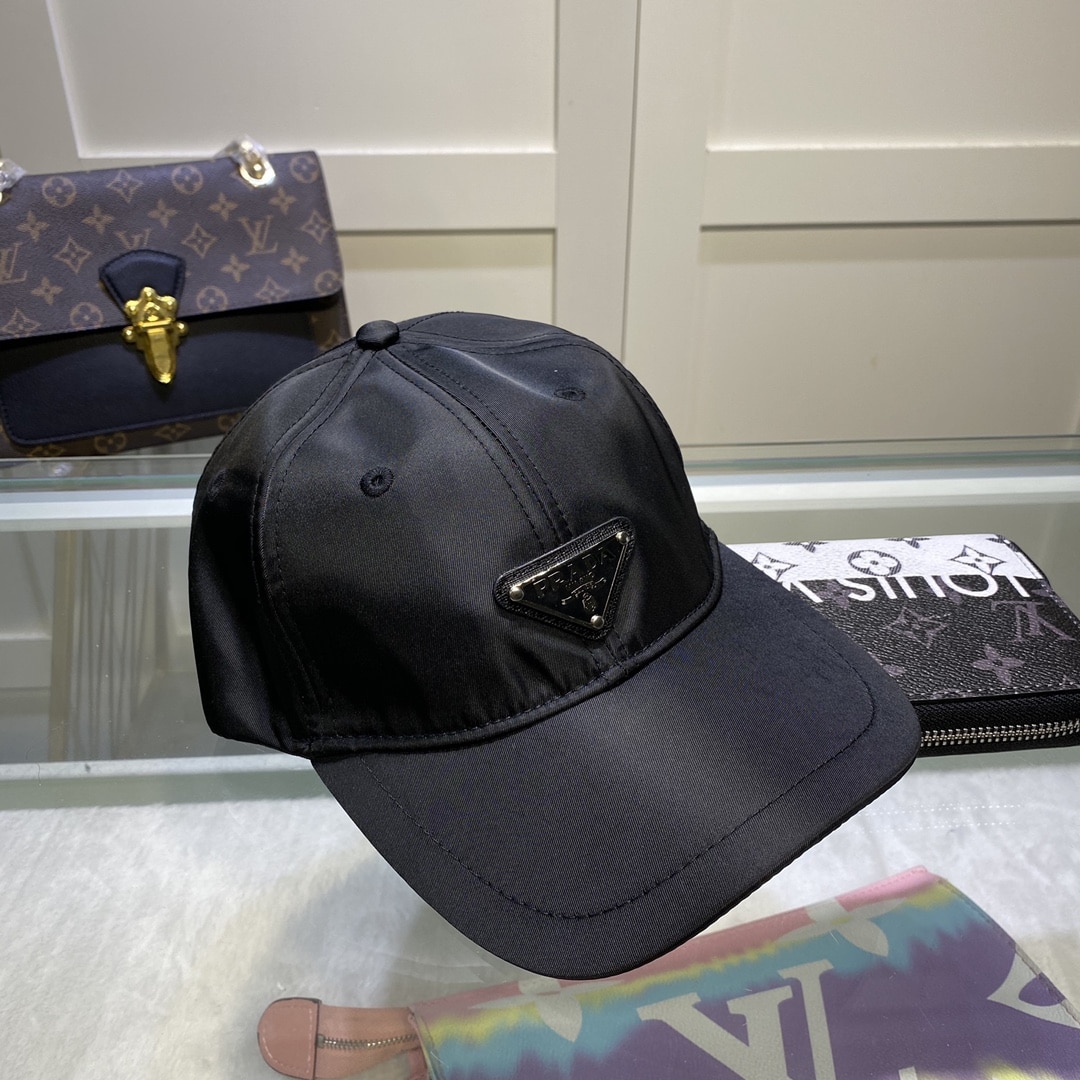 Prada Drill Baseball Cap Black Prada Cap