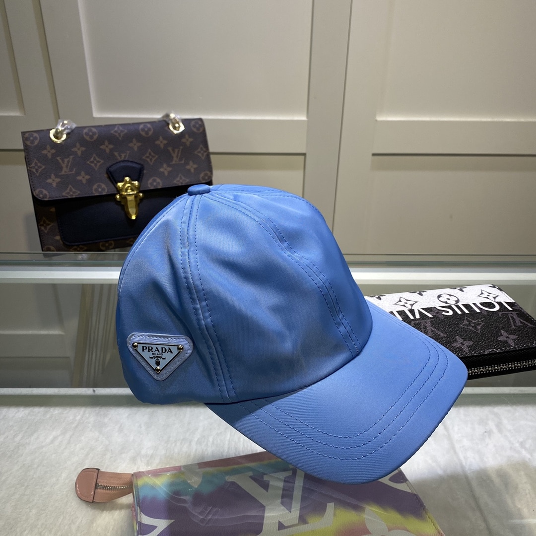 Prada Drill Baseball Cap Blue Prada Cap