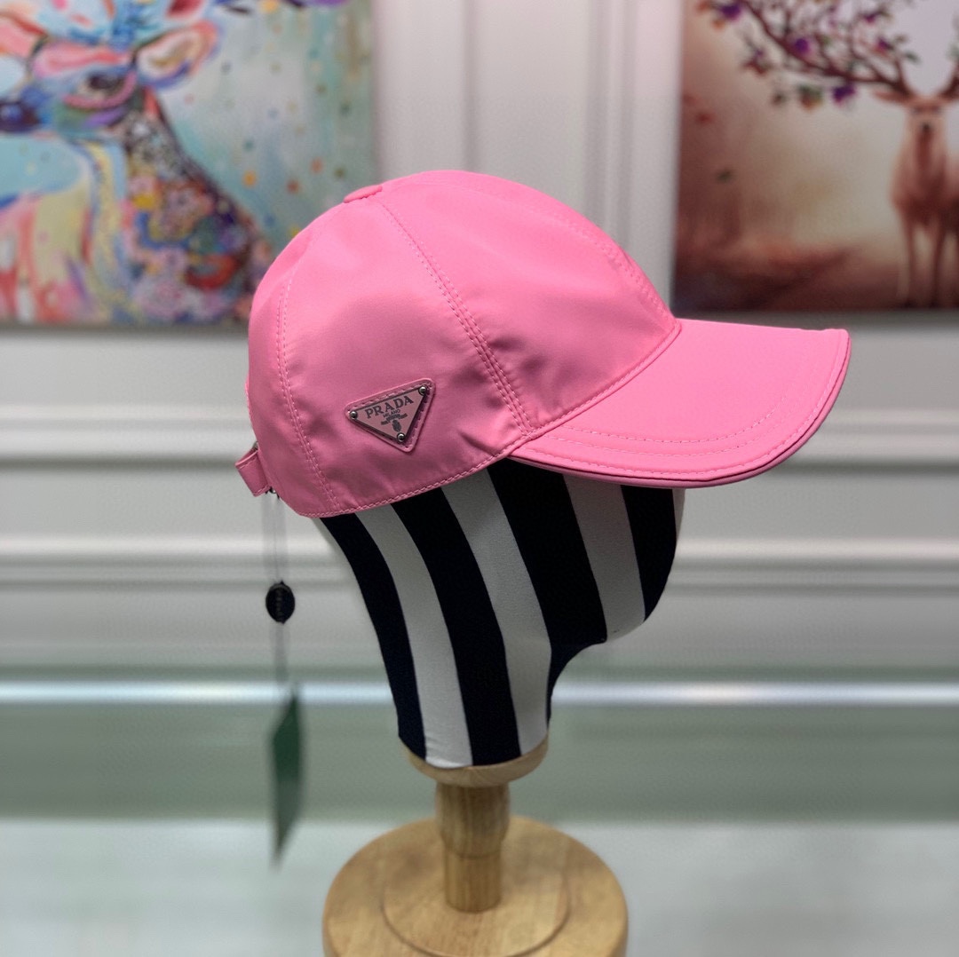 Prada Re-Nylon Baseball Cap Pink Prada Cap