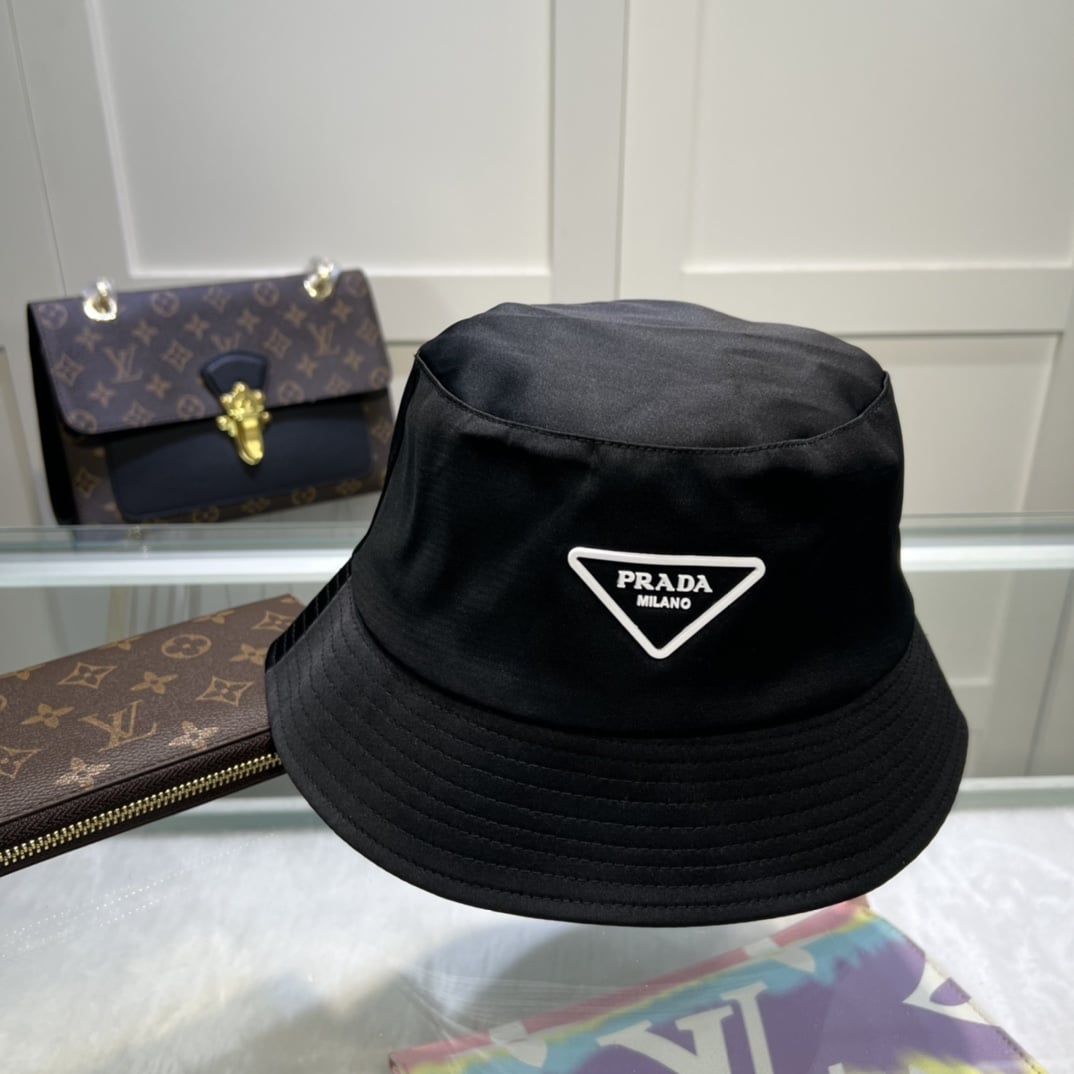 Prada Re-Nylon Bucket Hat Black Prada Hat