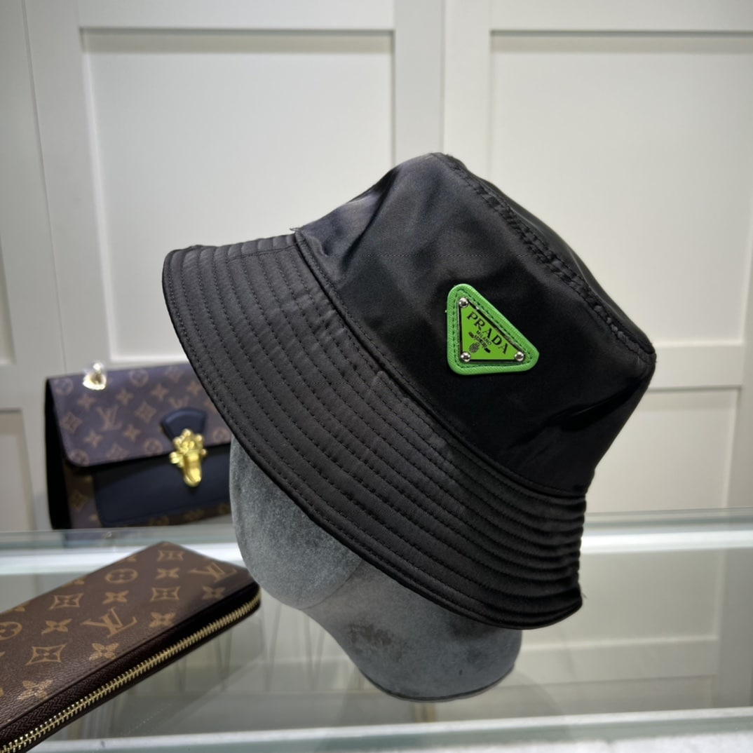 Prada Re-Nylon Bucket Hat Black Prada Hat