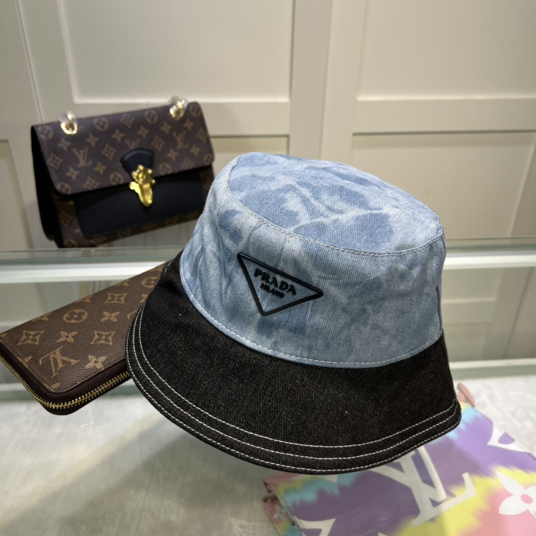 Light Blue Prada Hat