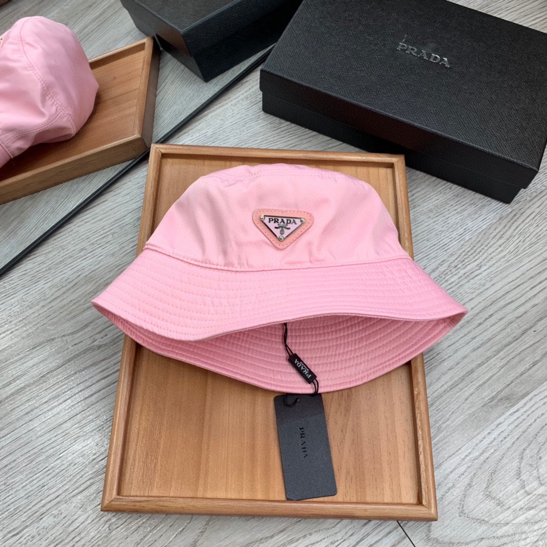 Prada Re-Nylon Bucket Hat Pink Prada Hat