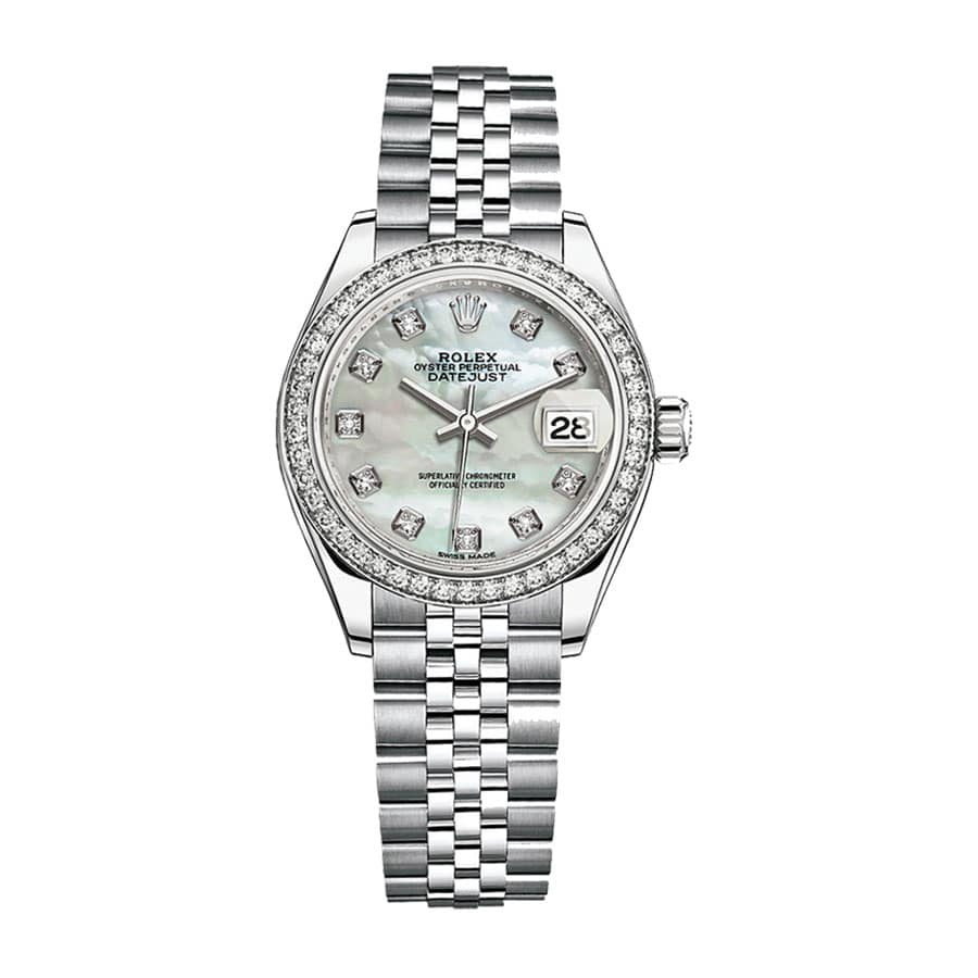 Rolex Datejust 279384RBR White Gold Mother Pearl Dial Jubilee Replica