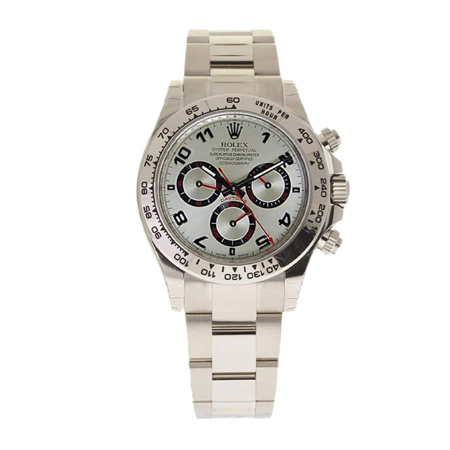 Rolex Daytona 116509 White Gold Silver Dial Replica