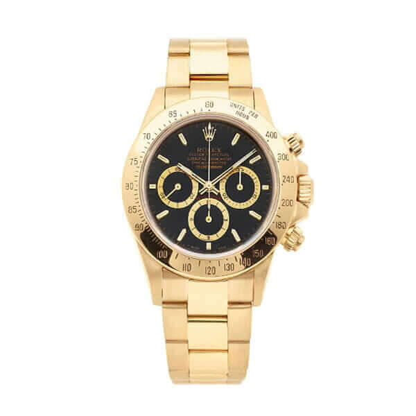 Rolex Daytona Cosmograph Yellow Gold Black Dial 16528 Oyster Replica