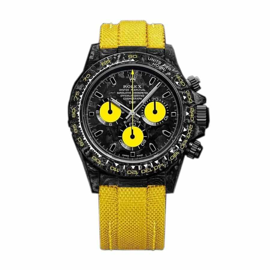 Rolex Daytona DiW NTPT Carbon 46490 Lemon Edition Replica