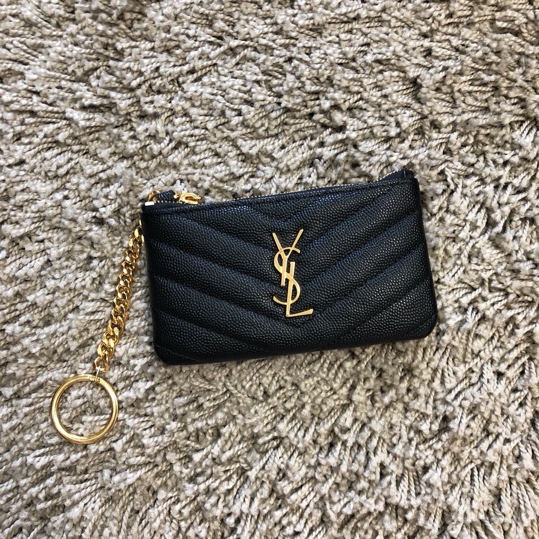 Saint Laurent Chain Wallet 13cm Black – Fapert